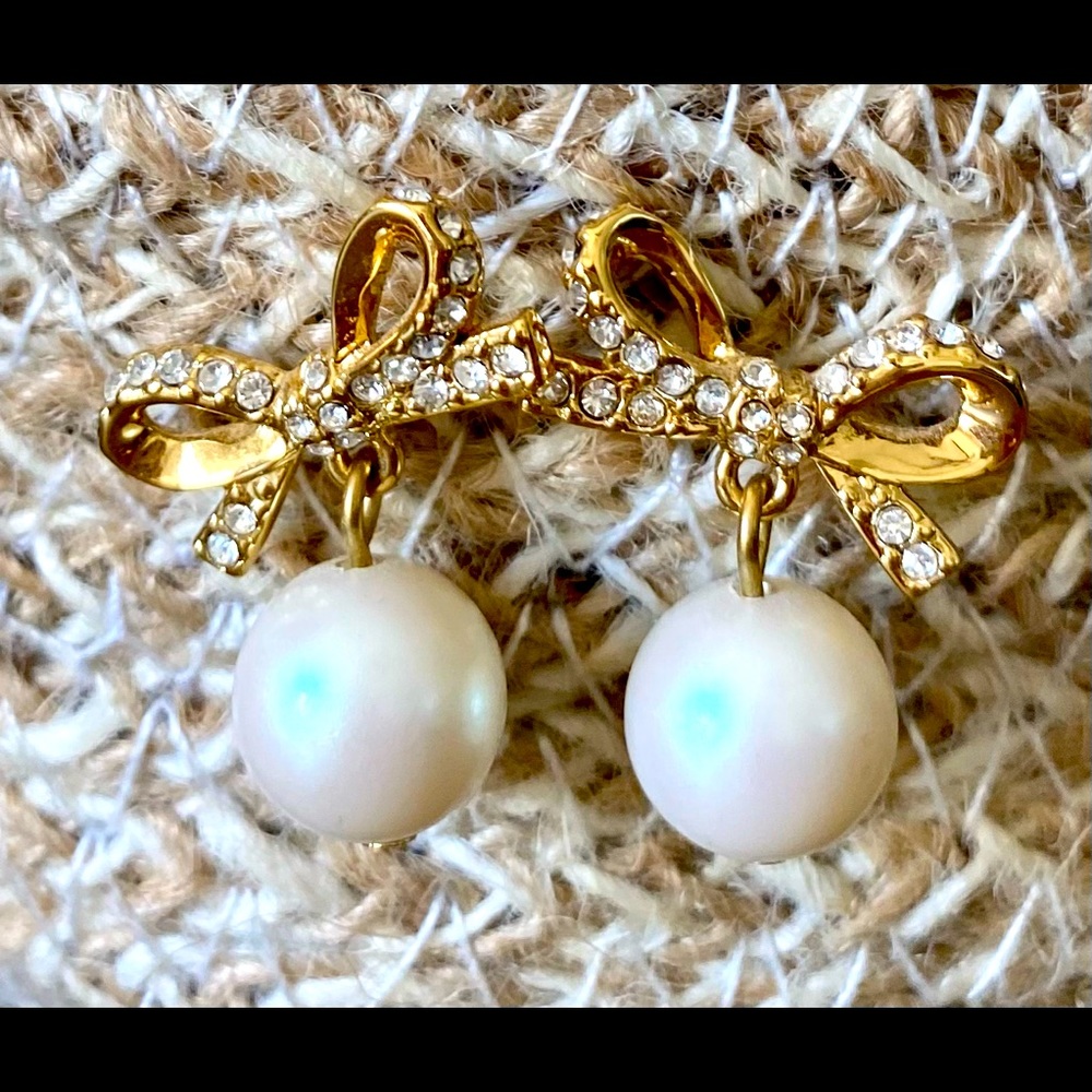 Kate Spade Bow Pearl Earrings